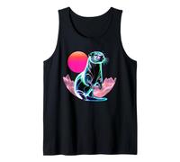 Otter Fiume Animale Glitch Retro Onda Stile Canotta