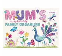 Otter House Mum's Tessuto & Pulsanti A4 Famiglia Organiser Vista Mensile 2026
