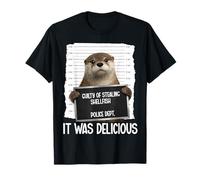 Otter Mugshot colpevole di Aver Rubato crostacei Era Delizioso Maglietta