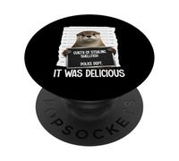 Otter Mugshot colpevole di aver rubato crostacei era delizioso PopSockets PopGrip Adesivo