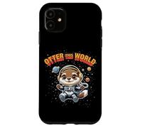 Otter This World Boys Space Otter Cartoon Design Custodia per iPhone 11