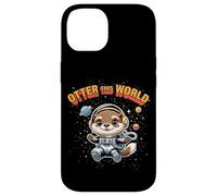 Otter This World Boys Space Otter Cartoon Design Custodia per iPhone 14