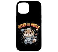 Otter This World Boys Space Otter Cartoon Design Custodia per iPhone 15