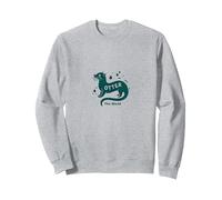 Otter This World, Regalo per Gli Amanti della Natura con Animali Acquatici giocoso Felpa, Unisex per Adulti, Grigio Melange, XL