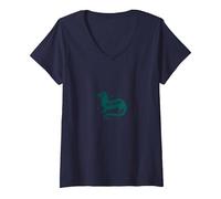 Otter This World, Regalo per Gli Amanti della Natura con Animali Acquatici giocoso Maglietta con Collo a V, Donna, Navy, XL