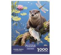 Ottera europea Jigsaw Puzzle Impossible 1000Pcs Decorazione Per La Casa. Giochi Rilassamento E Intelligence Per Adulti E Ragazzi Da 14 Anni 70x50cm