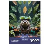 Ottera europea Puzzle Impossibili 1000 Pezzi Decorazione Per La Casa. Rilassamento E Intelligence Per Adulti E Ragazzi Da 14 Anni 38x26cm