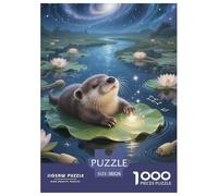 Ottera europea Puzzle Impossible 1000Pcs Decorazione Per La Casa. Rilassamento E Intelligence Per Adulti E Bambini Da 12 Anni 38x26cm