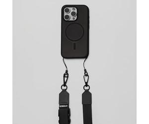 OtterBox 2-in-1 Crossbody Strap per il telefono, cordino regolabile, passante aggiuntivo per appendere chiavi e cuffie, compatibile con la maggior parte delle custodie per telefoni OtterBox, Nero