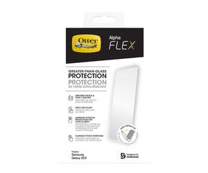 OtterBox Alpha Flex Screen Protector per Galaxy S23, protezione ultraresistente contro crepe e scheggiature, resistente ai frantumi, protezione antimicrobica - Nouvo