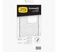 OtterBox Bundle per iPhone 15 Pro cover Symmetry MagSafe Clear testata 3x vs le norme anti caduta MIL-STD 810G + protezione schermo vetro Premium con Tecnologia Anti Graffio avanzata, Trasparente