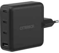 OtterBox Caricatore Murale Standard EU 140W USB-C, 4 Porte, Nero | 140W USB-C PD GaN Caricatore Murale 4 Porte, x3 USB-C Porte + x1 USB-A Porta, Carica rapida per Smartphone e Tablet