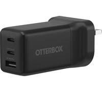 OtterBox Caricatore Murale Standard UK 67W USB-C, 3 Porte, Nero | 67W USB-C PD GaN Caricatore Murale 3 Porte, x2 USB-C Porte + x1 USB-A Porta, Carica rapida per Smartphone e Tablet