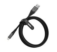 OtterBox cavo USB-A a Lightning, di ricarica Premium intrecciato e ultra resistente per iPhone e iPad, certificato MFi, ultra robusto, testato per pieghe e flessibilità, 2M, Nero