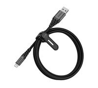 OtterBox cavo USB-A a Lightning, di ricarica Premium intrecciato e ultra resistente per iPhone e iPad, certificato MFi, ultra robusto, testato per pieghe e flessibilità, 1M, Nero