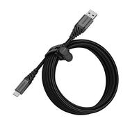 OtterBox cavo USB-A a USB-C, di ricarica Premium intrecciato e ultra resistente per Smartphone e Tablet, ultra robusto, testato per pieghe e flessibilità, 3M, Nero