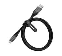 OtterBox cavo USB-A a USB-C, di ricarica Premium intrecciato e ultra resistente per Smartphone e Tablet, ultra robusto, testato per pieghe e flessibilità, 1M, Nero