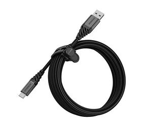 OtterBox cavo USB-A a USB-C, di ricarica Premium intrecciato e ultra resistente per Smartphone e Tablet, ultra robusto, testato per pieghe e flessibilità, 3M, Nero