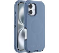 OtterBox Cover Defender Series MagSafe per iPhone 16, custodia protettiva antiurto, a prova di caduta, protezione estrema, testata 7x norme MIL-STD 810G, Blu