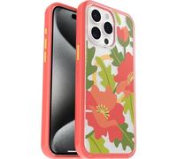 OtterBox Cover per Apple iPhone 15 Pro Max Symmetry Clear MagSafe, resistente a shock e cadute fino; sottile, testata 3x norme MIL-STD 810G, Quilted Poppies