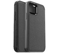OtterBox Cover per iPhone 12 mini Strada, resistente a shock e cadute fino a 2 metri, vero cuoio, 2 slot carte di credito, testata 3x vs norme MIL-STD 810G, Nero