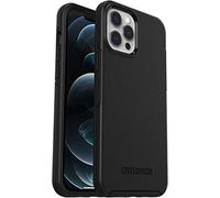 OtterBox Cover per iPhone 12 Pro Max Symmetry, resistente a shock e cadute fino a 2 metri, sottile, testata 3x norme MIL-STD 810G, protezione antimicrobica, Nero