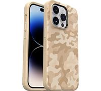 OtterBox Cover per iPhone 14 Pro, Symmetry+ con MagSafe, resistente a shock e cadute fino a 2 metri sottile, testata 3x vs le norme MIL-STD 810G, SAND STORM CAMO