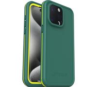 OtterBox Cover per iPhone 15 Pro Max Fre per MagSafe, resistente a acqua (IP68), shock, cover sottile con protezione schermo integrata, 5x vs le norme anti caduta MIL-STD 810G, Verde