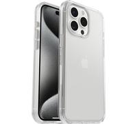OtterBox Cover per iPhone 15 Pro Max Symmetry Clear, resistente a shock e cadute, sottile, testata 3x MIL-STD 810G, Trasparente