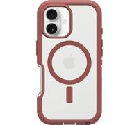 OtterBox Cover per iPhone 16 Defender Series XT MagSafe, resistente a shock e cadute, cover ultra robusta, testata 7x vs le norme anti caduta MIL-STD 810G, Trasparente/Marrone