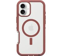 OtterBox Cover per iPhone 16 Plus Defender Series XT MagSafe, resistente a shock e cadute, cover ultra robusta, testata 7x vs le norme anti caduta MIL-STD 810G, Trasparente/Marrone