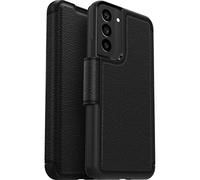 OtterBox Cover per Samsung Galaxy S22+ Strada, resistente a shock e cadute, vero cuoio, 2 slot carte di credito, testata 3x vs norme MIL-STD 810G, Nero