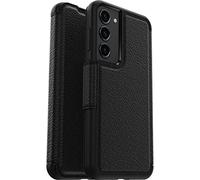 OtterBox Cover per Samsung Galaxy S23+ Strada, resistente a shock e cadute, vero cuoio, 2 slot carte di credito, testata 3x vs norme MIL-STD 810G, Nero