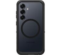 OtterBox Cover per Samsung Galaxy S25 Defender Series XT Clear con Magneti, resistente a shock e cadute, cover ultra robusta, testata 7x vs le norme anti caduta MIL-STD 810G, Trasparente/Nero