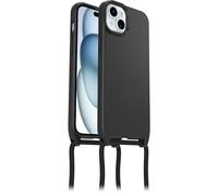 OtterBox Cover React Necklace con MagSafe per iPhone 15 Plus / 14 Plus, Ultra sottile, resistente a shock con cordino a collana, adattabile e intercambiabile, testata a norme MIL STD 810G, Nero
