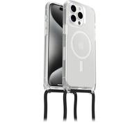 OtterBox Cover React Necklace con MagSafe per iPhone 15 Pro Max, Ultra sottile, resistente a shock con cordino a collana, adattabile e intercambiabile, testata a norme MIL STD 810G, Stardust