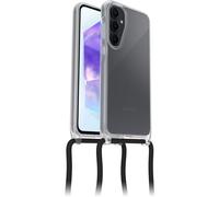 OtterBox Cover React Necklace per Samsung Galaxy A55 5G, Custodia Ultra sottile, resistente a shock con cordino a collana, adattabile e intercambiabile, testata a norme MIL STD 810G, Trasparente