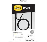 OtterBox Cover React Series con Magneti per Samsung Galaxy S26, resistente a shock e cadute fino, cover ultrasottile, testata a norme MIL-STD 810G, Trasparente/Nero