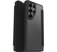 OtterBox Cover React Series Folio per Samsung Galaxy S25 Ultra, resistente a shock e cadute, slot carte di credito, testata a norme MIL STD 810G, Trasparente/Nero