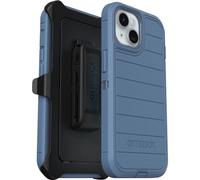 OtterBox Custodia Defender per iPhone 15, iPhone 14 e iPhone 13 (solo) - Baby Blue Jeans - senza schermo - Robusta e durevole - con protezione porta - clip di fondina include - protezione della difesa