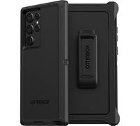 OtterBox Custodia per Galaxy S22 Ultra Defender, nera, robusta e resistente, con protezione per le porte, include cavalletto a clip per fondina