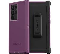OtterBox Custodia per Galaxy S22 Ultra Defender, viola felice, robusta e durevole, con protezione per le porte, include fondina clip cavalletto