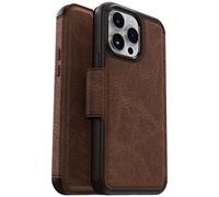 OtterBox Custodia per iPhone 14 Pro Max (SOLO) serie Strada - ESPRESSO (Marrone), porta carte, in vera pelle, tascabile, custodia a portafoglio