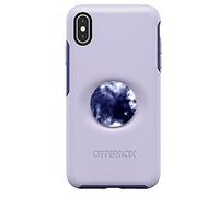 OtterBox + Custodia serie Pop Symmetry per iPhone X/XS Max - Lilla Crepuscolo con Dye Hard Blue Pop