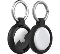 OtterBox Custodia Sleek per AirTag, Nero | Protezione anti urti e cadute, protezione Ultra sottile e Rugged per Apple AirTags con moschettone