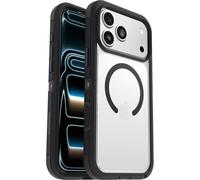 OtterBox Defender Series Pro XT Clear MagSafe cover per iPhone 17 Pro Max, resistente a shock e cadute, Robusta, testata 7x vs le norme anti caduta MIL-STD 810G, Trasparente/Nero, Senza Retail Package