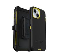 OtterBox Defender Series - Custodia per iPhone 14 e iPhone 13 (solo per iPhone 14 e iPhone 13), Night Rever (giallo e nero), senza schermo, robusta e durevole, con protezione per la porta, clip con