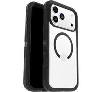 OtterBox Defender Series Pro XT Clear MagSafe cover per iPhone 17 Pro Max, resistente a shock e cadute, Robusta, testata 7x vs le norme anti caduta MIL-STD 810G, Trasparente/Nero, Senza Retail Package