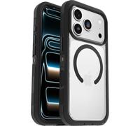 OtterBox Defender Series Pro XT Clear MagSafe cover per iPhone 17 Pro, resistente a shock e cadute, cover ultra robusta, testata 7x vs le norme anti caduta MIL-STD 810G, Trasparente/Nero