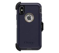 OtterBox Defender Series Screenless Edition - Custodia per iPhone Xs e iPhone X, apertura facile, colore: Lago scuro (Cinchilla/Dress Blues)
